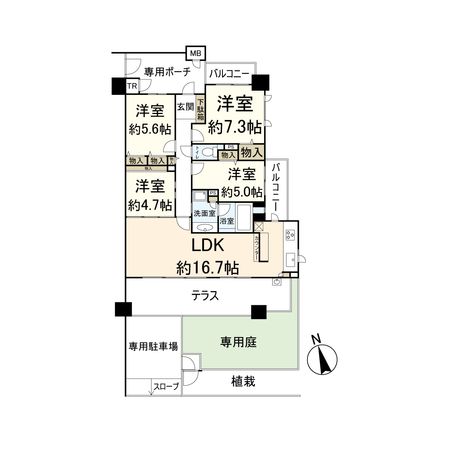ローレルコート立花町 間取図(平面図)