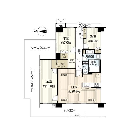 ジオ武庫之荘 間取図(平面図) ジオ武庫之荘 間取図(平面図)