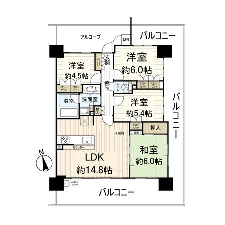 アークレジデンス尼崎立花 間取図(平面図) 間取図(平面図)