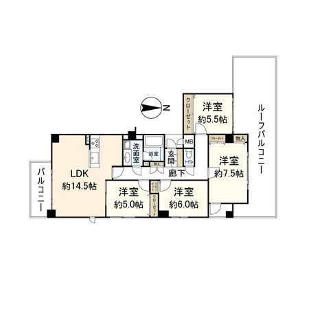 セザール武庫之荘ガーデン 間取図(平面図) セザール武庫之荘ガーデン 間取図(平面図)