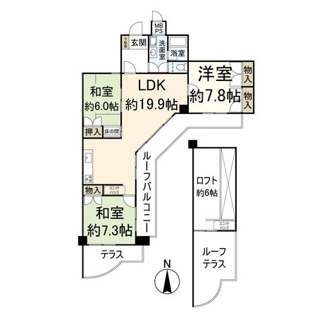 パレ武庫川プルミエール1 1号棟 間取図(平面図) パレ武庫川プルミエール1 1号棟 間取図(平面図)