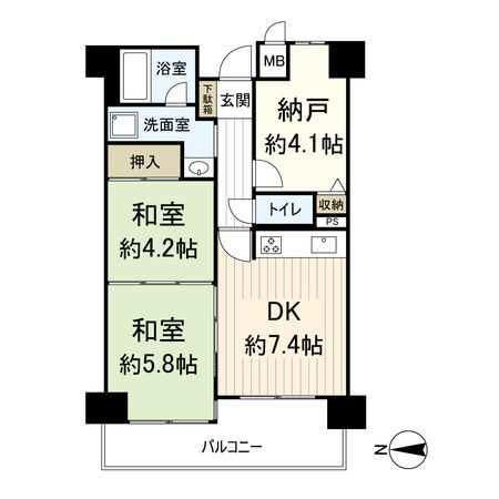 ライオンズマンション立花 間取図(平面図) ライオンズマンション立花 間取図(平面図)
