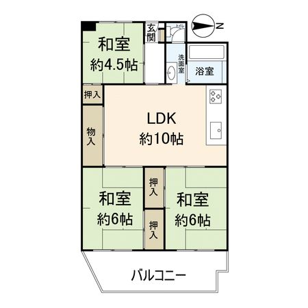 ろうきん立花コーポ B棟 間取図(平面図) ろうきん立花コーポ B棟 間取図(平面図)