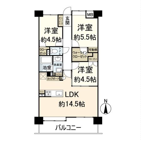武庫之荘ガーデンハウス 間取図(平面図) 武庫之荘ガーデンハウス 間取図(平面図)