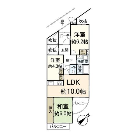 コープ野村武庫之荘 間取図(平面図) コープ野村武庫之荘 間取図(平面図)