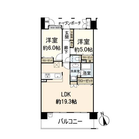 コスモザパークス尼崎立花 間取図(平面図) コスモザパークス尼崎立花 間取図(平面図)