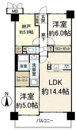 ライオンズマンション武庫之荘第2 間取図(平面図) ライオンズマンション武庫之荘第2 間取図(平面図)