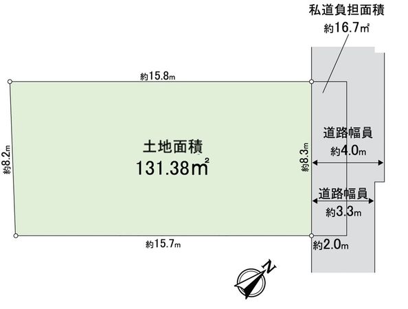 大阪府東大阪市足代北2丁目 区画図