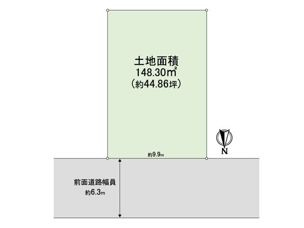 八尾市南本町7丁目 前面道路含む外観