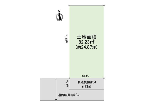八尾市田井中3丁目 区画図