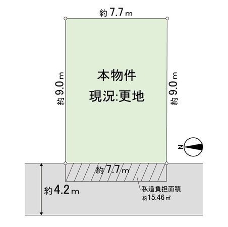 八尾市山城町4丁目 区画図 八尾市山城町4丁目 区画図