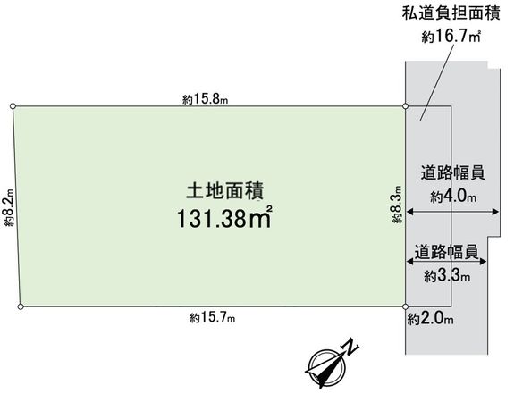 東大阪市足代北2丁目 区画図 東大阪市足代北2丁目 区画図