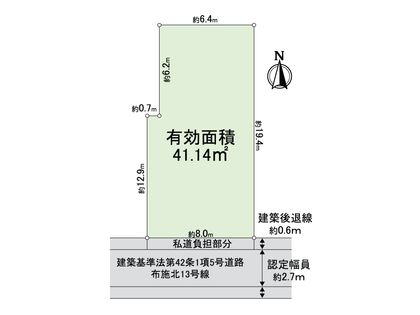 大阪府東大阪市足代北2丁目 区画図