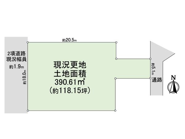 大阪府八尾市東老原2丁目 区画図 大阪府八尾市東老原2丁目 区画図