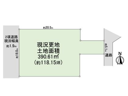 大阪府八尾市東老原2丁目 区画図