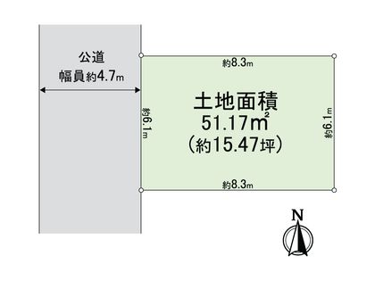 大阪府東大阪市若江北町2丁目 区画図