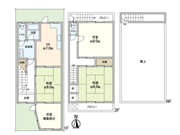大阪府東大阪市昭和町 間取図(平面図) 大阪府東大阪市昭和町 間取図(平面図)