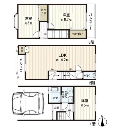 大阪府東大阪市若江南町2丁目 間取図(平面図) 大阪府東大阪市若江南町2丁目 間取図(平面図)