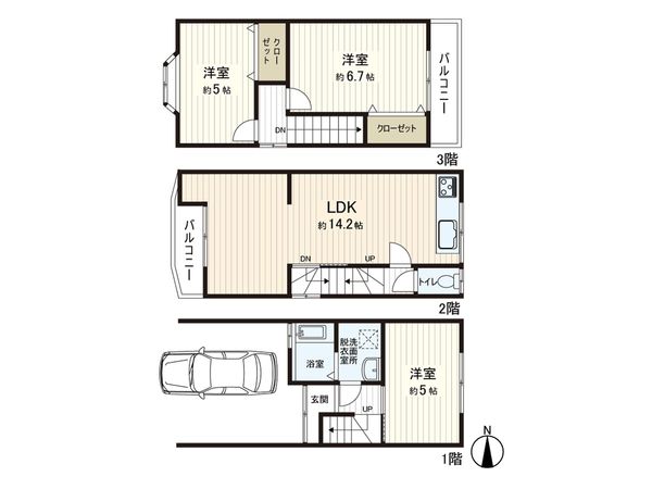 大阪府東大阪市若江南町2丁目 間取図(平面図) 大阪府東大阪市若江南町2丁目 間取図(平面図)