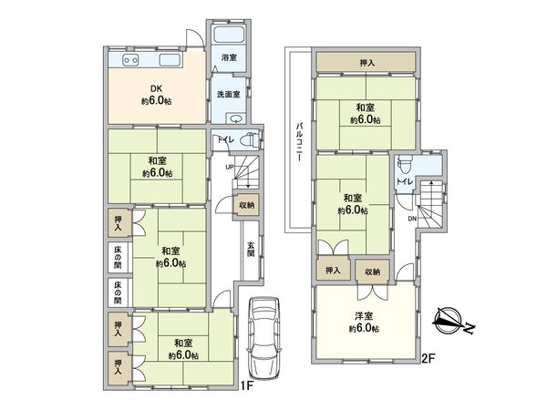 八尾市亀井町2丁目 間取図(平面図) 八尾市亀井町2丁目 間取図(平面図)