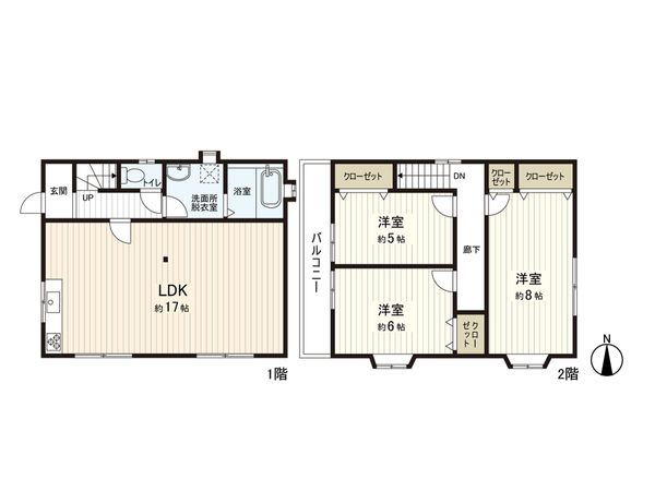 東大阪市御厨東1丁目 間取図(平面図)