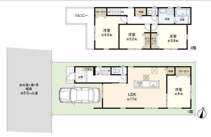 東大阪市第1豊浦町 1号棟 間取図(平面図) 東大阪市第1豊浦町 1号棟 間取図(平面図)