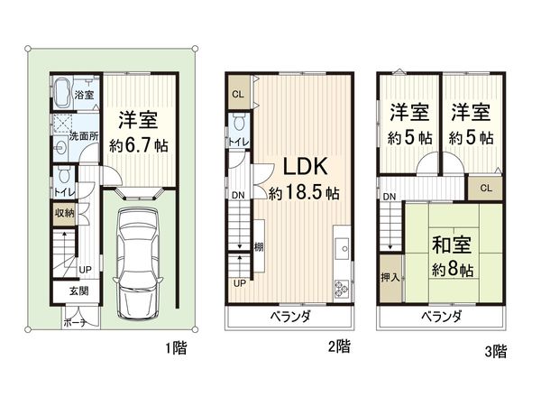 東大阪市御厨栄町2丁目 間取図(平面図) 東大阪市御厨栄町2丁目 間取図(平面図)