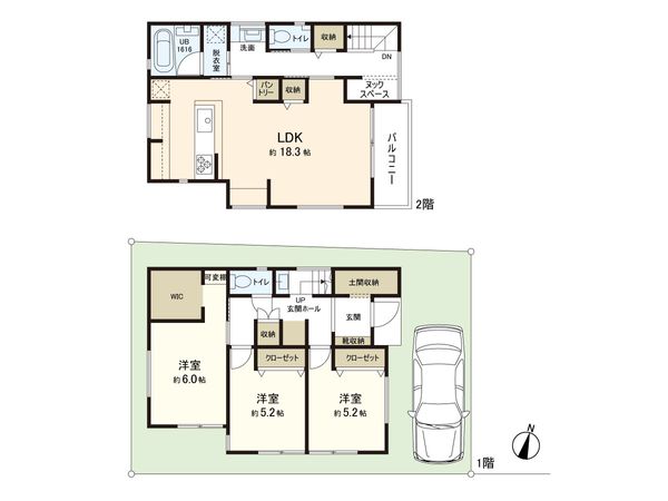 八尾市南本町4丁目 間取図(平面図)
