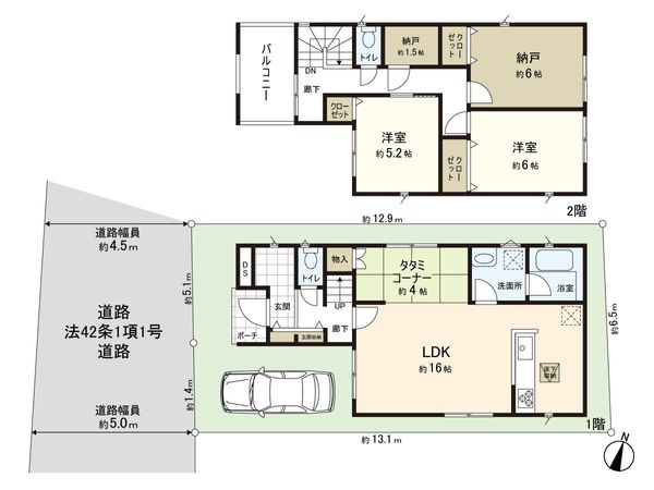 八尾市山本町北第2 間取図(平面図)