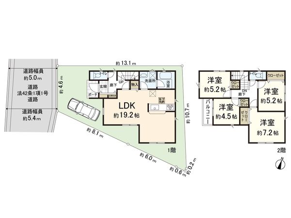八尾市山本町北第2 間取図(平面図)