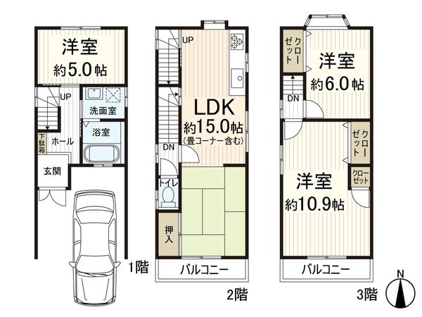 東大阪市新池島町1丁目 間取図(平面図) 東大阪市新池島町1丁目 間取図(平面図)