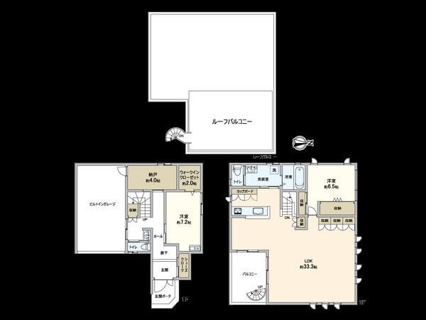 八尾市緑ヶ丘3丁目 間取図(平面図) 間取図(平面図)