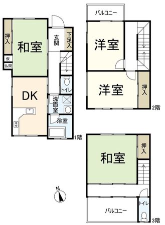 東大阪市東石切町4丁目 間取図(平面図)