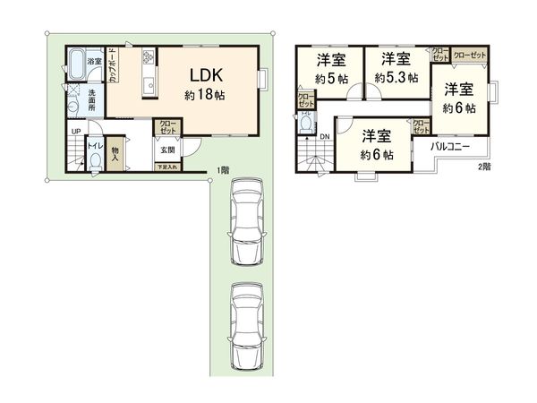 東大阪市南上小阪 新築B号棟 間取図(平面図)