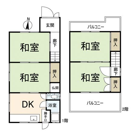 東大阪市吉田2丁目 間取図(平面図)
