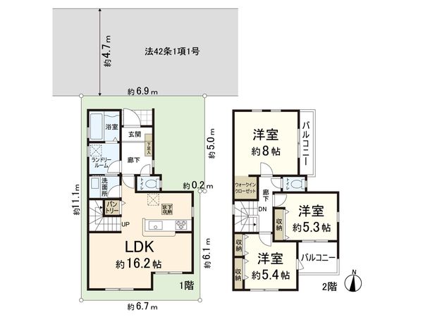 東大阪市寺前町2丁目 間取図(平面図)