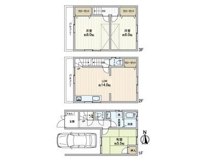 大阪府東大阪市吉田本町1丁目 間取図(平面図)