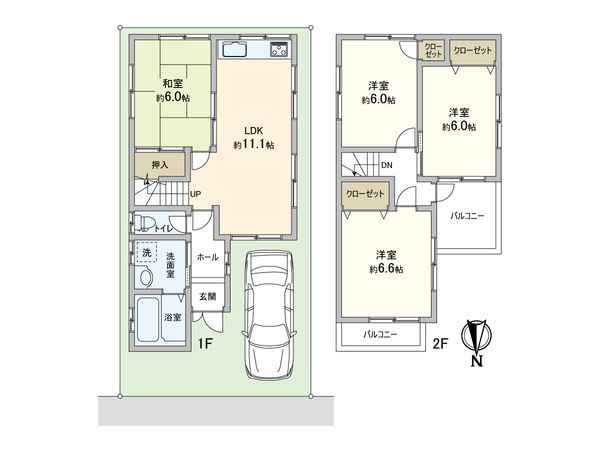 東大阪市鷹殿町 間取図(平面図)