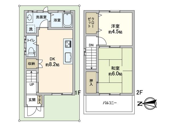 八尾市高安町南4丁目 間取図(平面図) 八尾市高安町南4丁目 間取図(平面図)