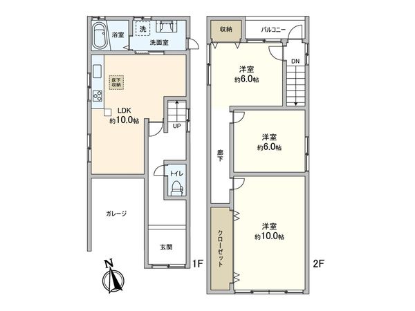 大阪府東大阪市大蓮北2丁目 間取図(平面図) 大阪府東大阪市大蓮北2丁目 間取図(平面図)