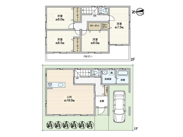 大阪府東大阪市旭町 間取図(平面図)