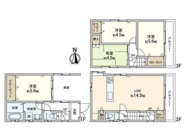 大阪府東大阪市西鴻池町1丁目 間取図(平面図) 間取図(平面図)