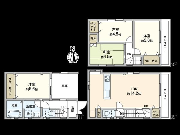 大阪府東大阪市西鴻池町1丁目 間取図(平面図)