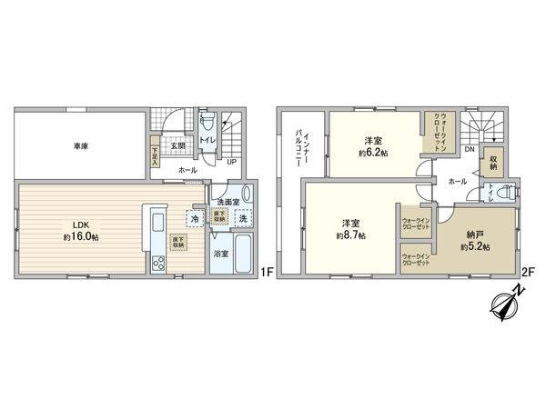 東大阪市金岡1丁目 新築1号棟 間取図(平面図) 東大阪市金岡1丁目 新築1号棟 間取図(平面図)