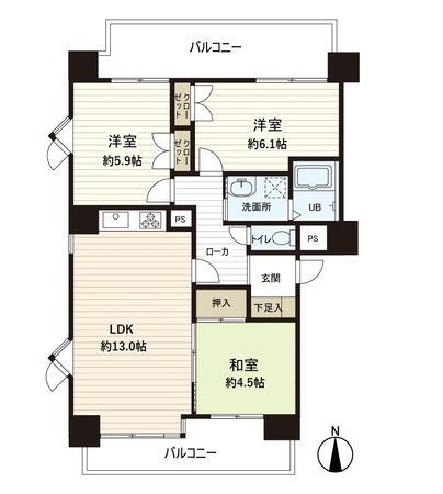 朝日プラザキャストラン東大阪 間取図(平面図) 間取図(平面図)