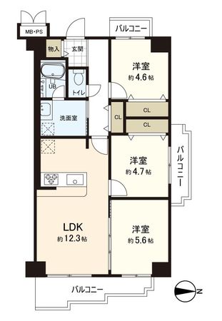 エクセレンス山本 間取図(平面図) 間取図(平面図)