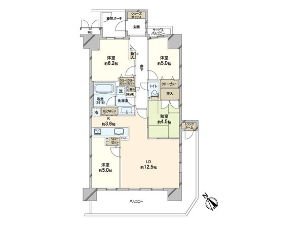 ヴォックスシティ 間取図(平面図) ヴォックスシティ 間取図(平面図)
