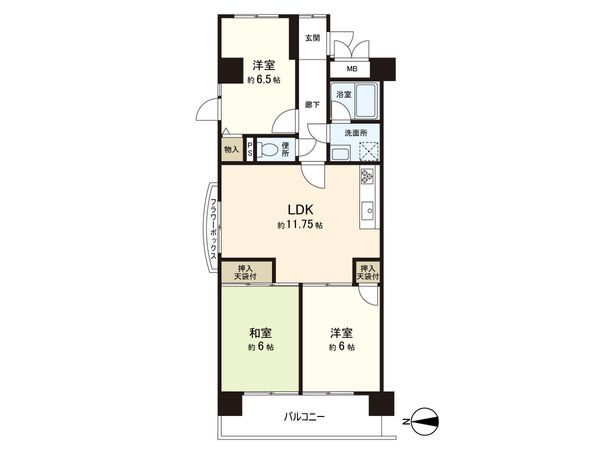 ハイマート弥刀弐番館 間取図(平面図)