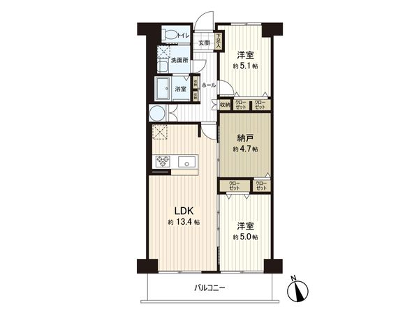 東大阪サンハイツ 間取図(平面図)