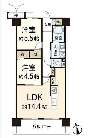 キャステージパーク1番街 間取図(平面図)